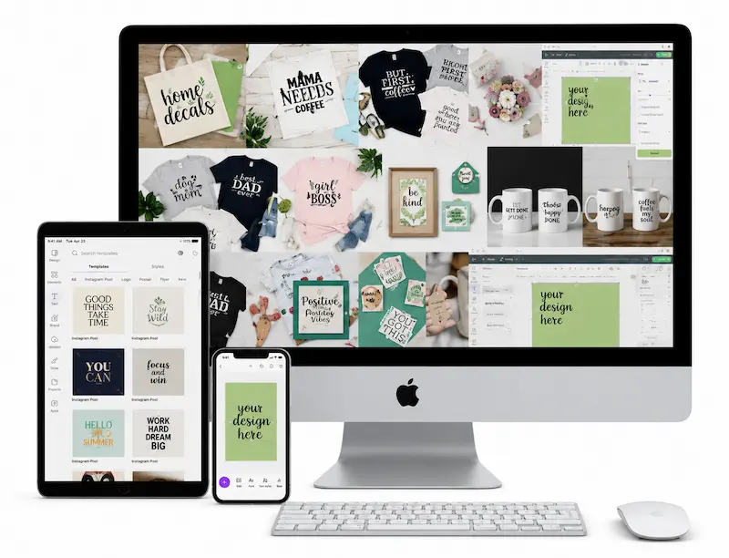 One bundle, every device — compatible with Cricut, Silhouette, Canva, and more